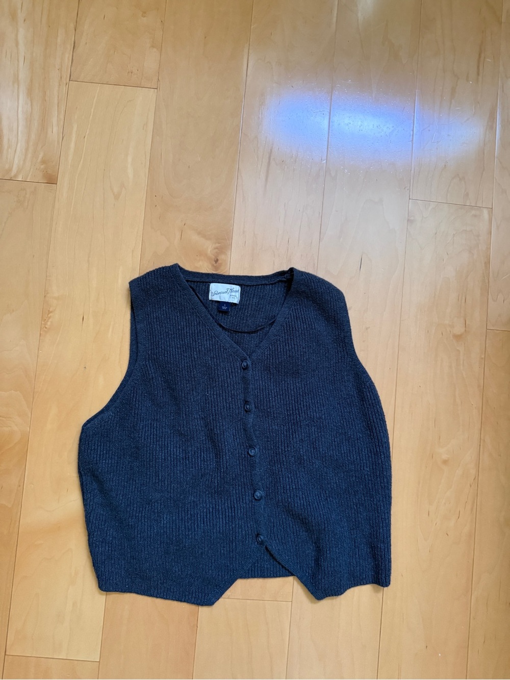 Black Tank Too Button-Front Knit Vest